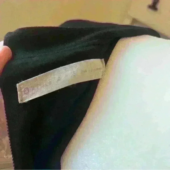 Athleta Black Short Sleeve Fit & Flare Dress with Back Zipper - Picture 5 of 8